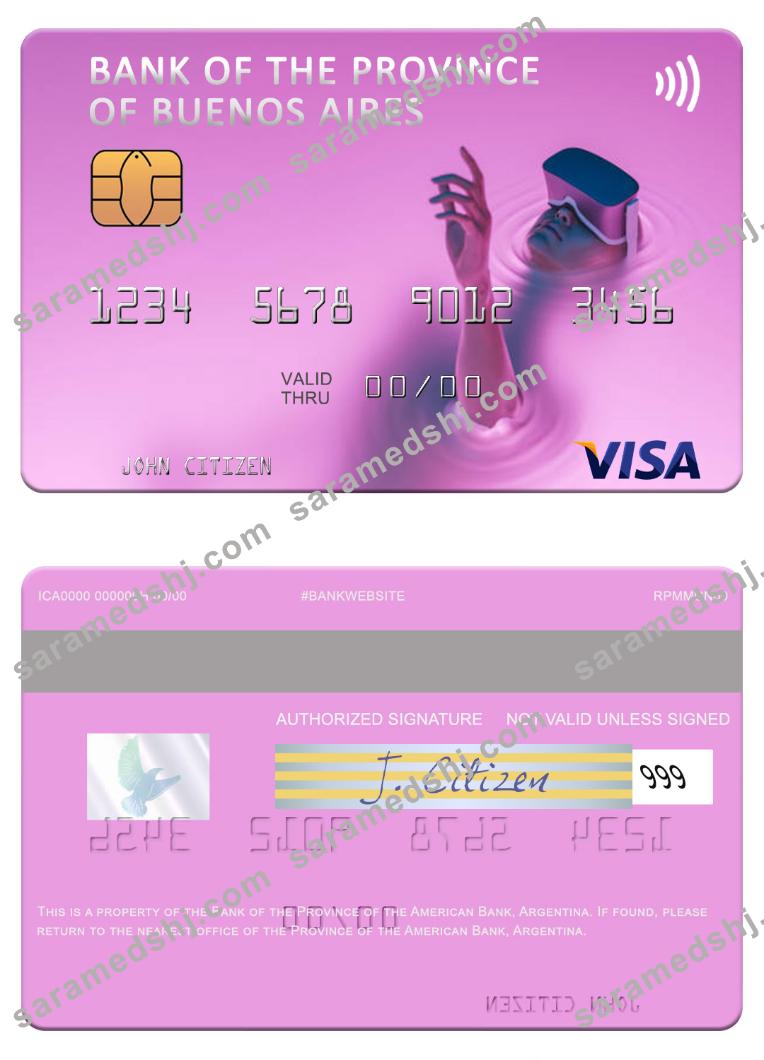 Argentina Bank of the Province of Buenos Aires visa card